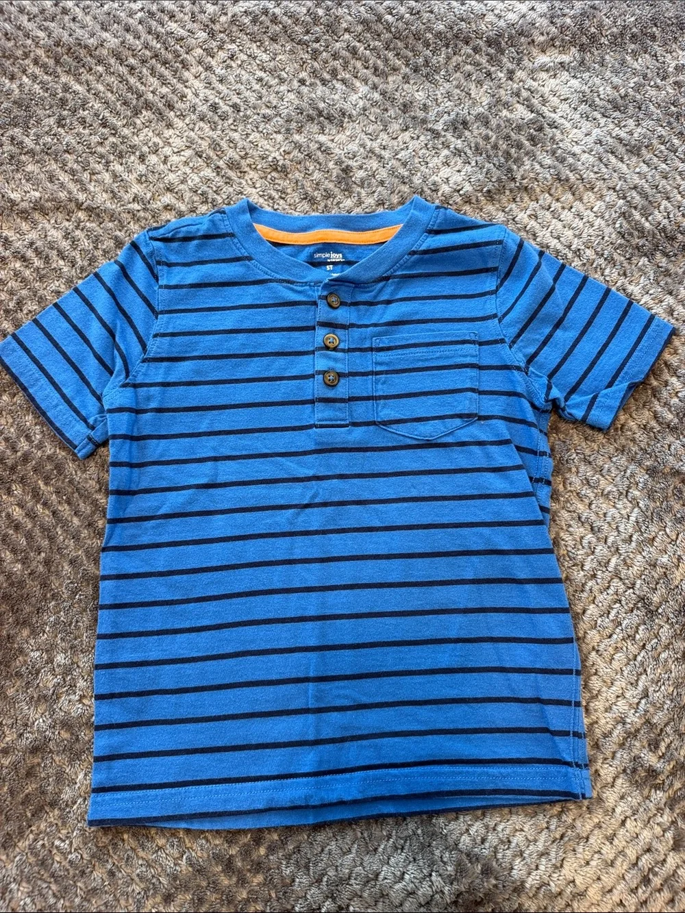 Carter's Orange and Blue Henley Tee Set